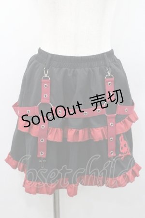画像: ACDC RAG / PUNKYバニースカート  黒Ｘ赤 I-26-01-06-099-PU-SK-SA-ZI