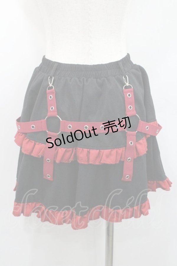 画像2: ACDC RAG / PUNKYバニースカート  黒Ｘ赤 I-26-01-06-099-PU-SK-SA-ZI (2)