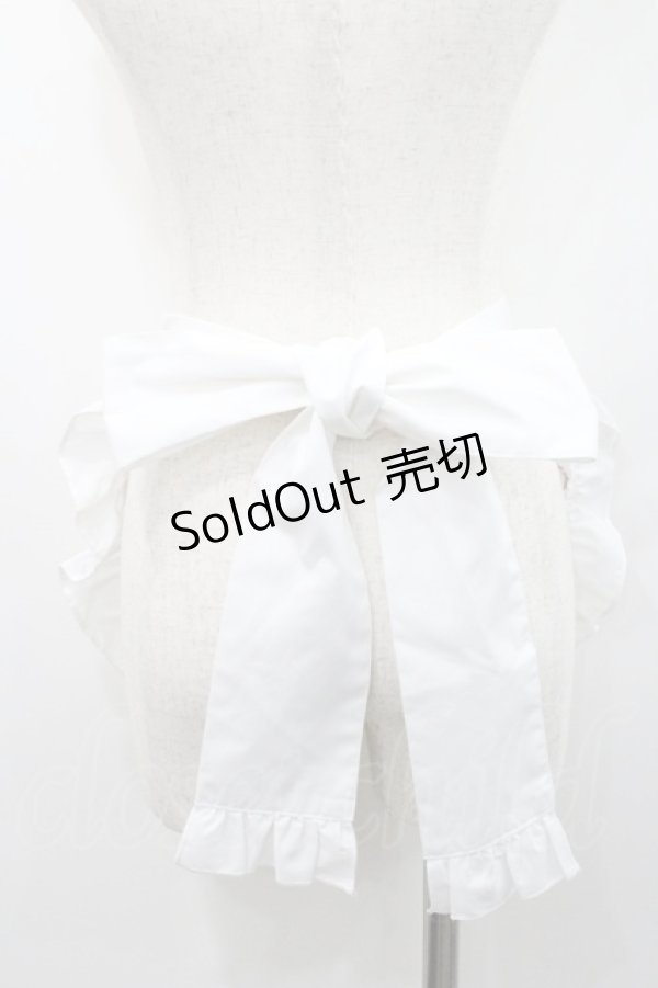 画像2: axes femme kawaii / mikkoコラボ刺繍エプロン  白 I-26-01-06-100-AX-SK-SA-ZI (2)