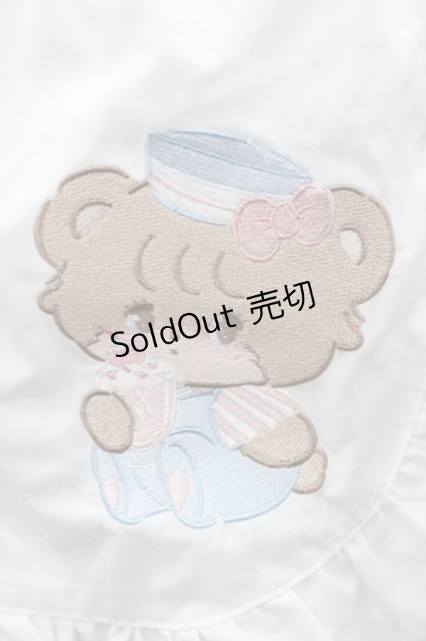 画像4: axes femme kawaii / mikkoコラボ刺繍エプロン  白 I-26-01-06-100-AX-SK-SA-ZI (4)