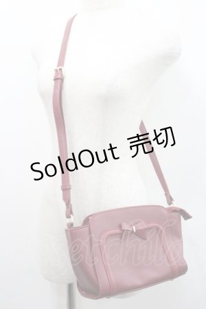 画像: m petit by misako / AMリボンヨコショルダーバッグ  赤 I-26-01-06-101-LO-BG-SA-ZI