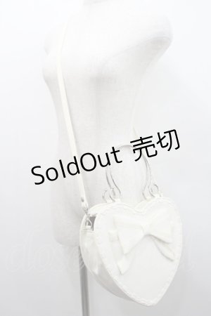 画像: BABY,THE STARS SHINE BRIGHT / 【難あり】リボンハートバッグ  白 I-26-01-06-105-BA-JA-SA-ZI