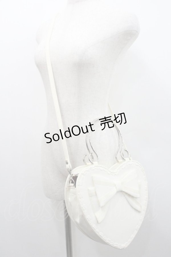 画像1: BABY,THE STARS SHINE BRIGHT / 【難あり】リボンハートバッグ  白 I-26-01-06-105-BA-JA-SA-ZI (1)