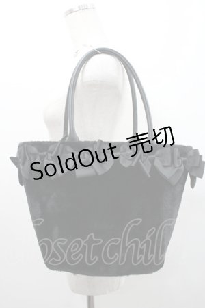 画像: m petit by misako / AM*NIリボンFバッグ  黒 I-26-01-06-106-LO-BG-SA-ZI