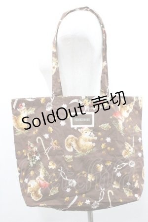 画像: PINK HOUSE / ウィンターフォレストトリートプリントバッグ  ブラウン I-26-01-06-111-LO-BG-SA-ZI