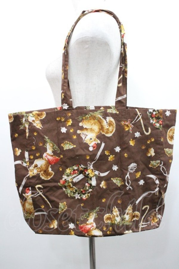 画像4: PINK HOUSE / ウィンターフォレストトリートプリントバッグ  ブラウン I-26-01-06-111-LO-BG-SA-ZI (4)