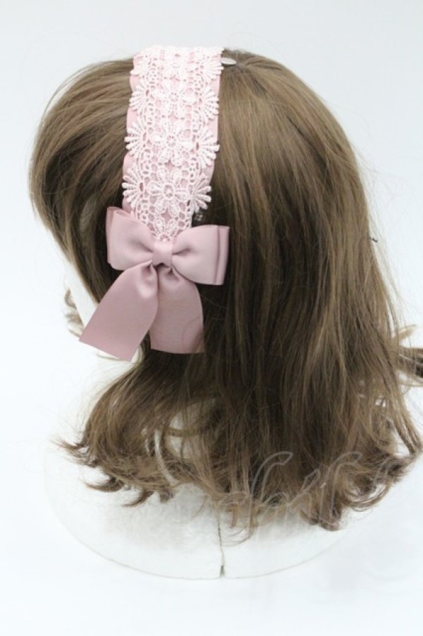 画像3: m petit by misako / TT*AMレースカチューシャ  ピンク I-26-01-06-113-LO-AC-SA-ZI (3)