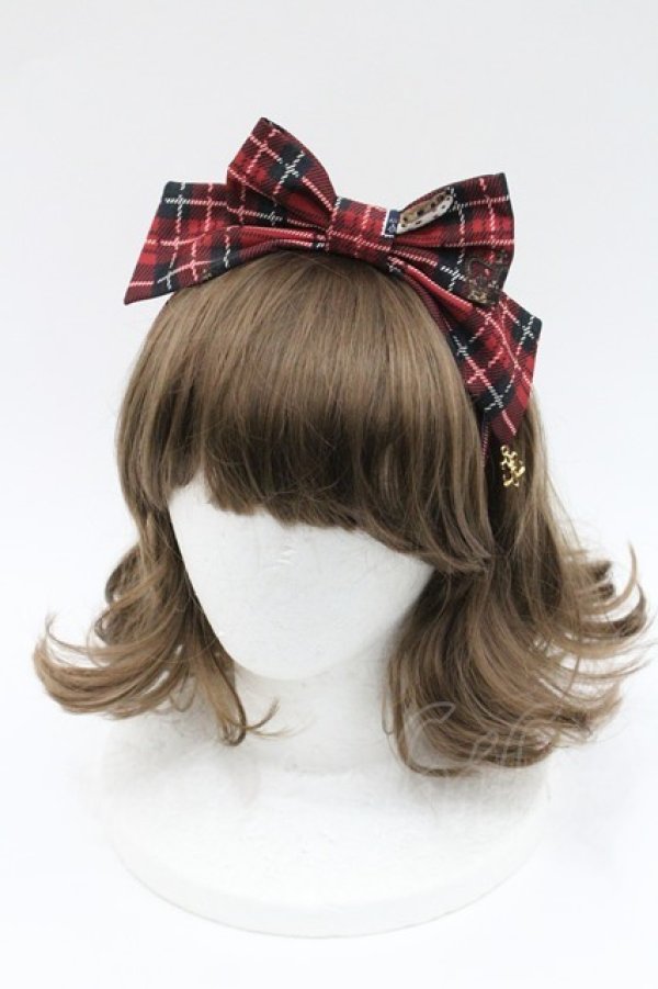 画像1: Angelic Pretty / British Bearカチューシャ  赤 I-26-01-06-115-AP-AC-SA-ZI (1)