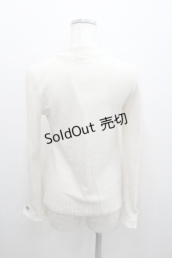 画像2: axes femme / ドットチュールハイネックプルオーバー  アイボリー I-26-01-06-017-AX-TO-SA-ZI (2)