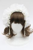 画像2: MR corset / シフォンフリルビジューカチューシャ  白 I-26-01-06-116-PU-AC-SA-ZI (2)