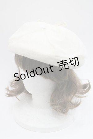 画像: m petit by misako / NINA'S チュールリボンベレー帽  アイボリー I-26-01-06-119-LO-AC-SA-ZI