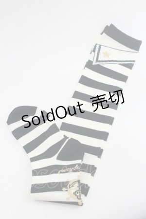 画像: metamorphose / ボーダーオーバーニー  黒Ｘ白 I-26-01-06-124-ME-ZA-SA-ZI