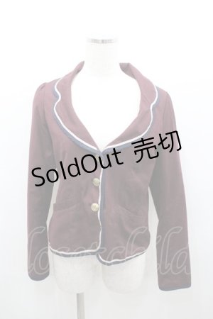 画像: Fi.n.t / ラインデザインジャケット  ボルドー I-26-01-06-021-CA-JA-SA-ZI