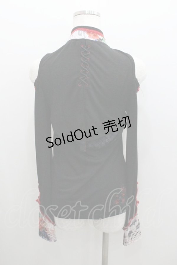 画像5: Ozz oneste / チャイナデザインボレロ&キャミセット  黒Ｘ赤 I-26-01-06-025-OO-TO-SA-ZI (5)