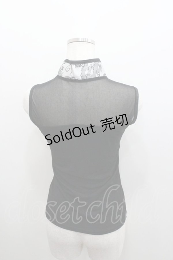 画像2: Qutie Frash / 龍チャイナタンク  黒Ｘシルバー I-26-01-06-026-QU-TO-SA-ZI (2)