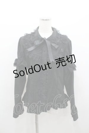画像: ACDC RAG / 2WAY LOLITAブラウス  黒 I-26-01-06-037-PU-BL-SA-ZI