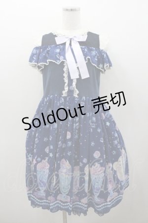 画像: Angelic Pretty / Cream Soda Mermaidカットワンピース  紺 I-26-01-06-043-AP-OP-SA-ZI