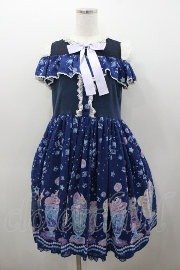 画像1: Angelic Pretty / Cream Soda Mermaidカットワンピース  紺 I-26-01-06-043-AP-OP-SA-ZI (1)