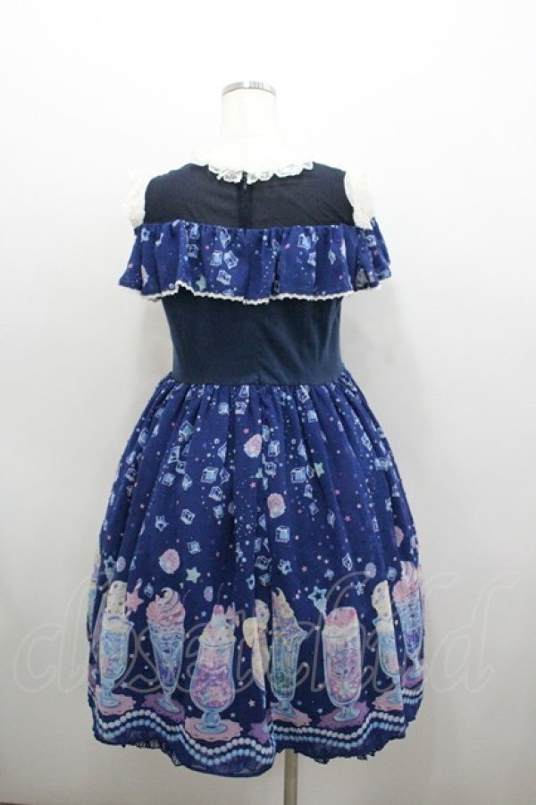 画像2: Angelic Pretty / Cream Soda Mermaidカットワンピース  紺 I-26-01-06-043-AP-OP-SA-ZI (2)