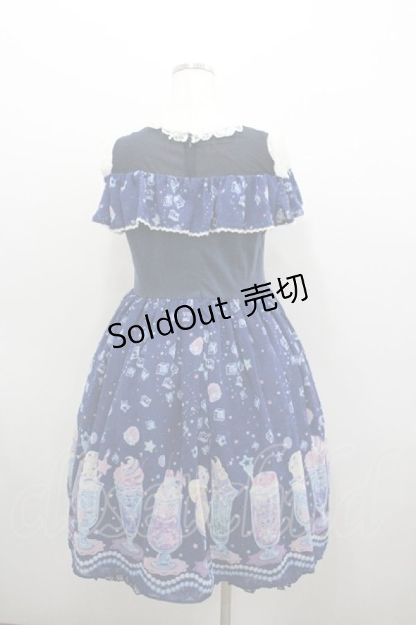 画像2: Angelic Pretty / Cream Soda Mermaidカットワンピース  紺 I-26-01-06-043-AP-OP-SA-ZI (2)