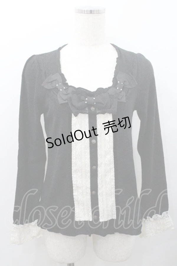 画像1: axes femme / リボンデザインプルオーバー M クロ I-26-01-08-031-AX-TO-TE-ZI (1)