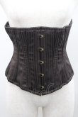 画像1: abilletage / ストライプコルセット  ブラウン I-26-01-08-038-GO-TO-SA-ZI (1)