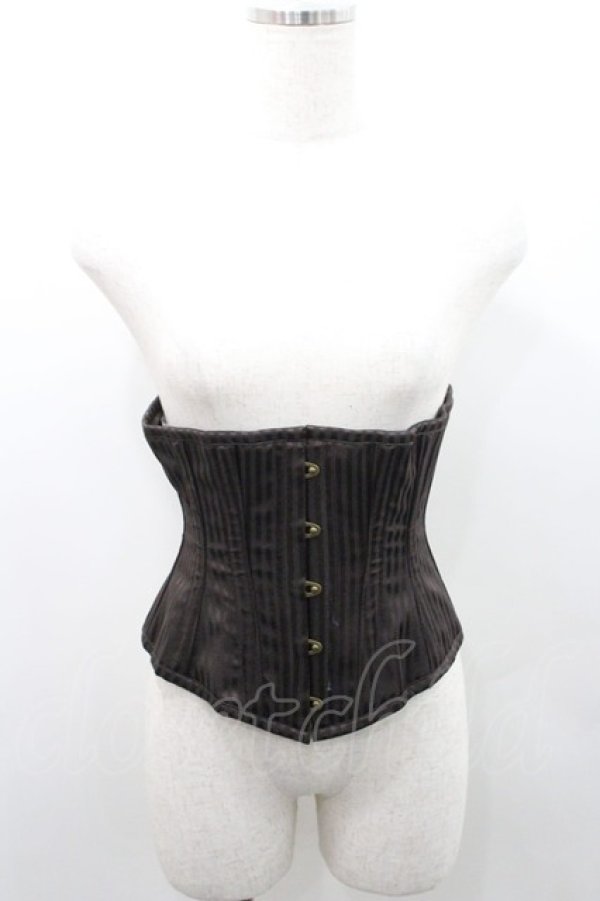 画像3: abilletage / ストライプコルセット  ブラウン I-26-01-08-038-GO-TO-SA-ZI (3)