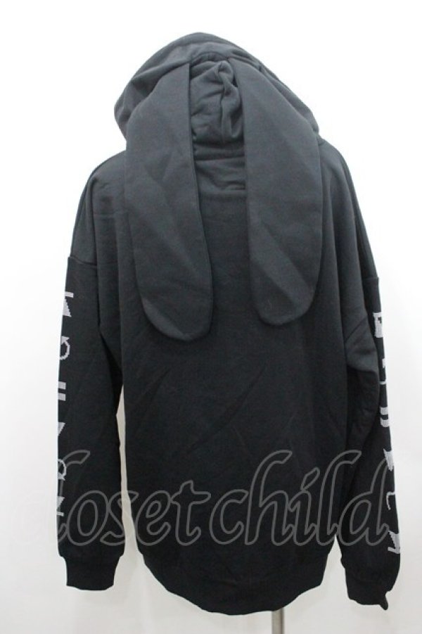 画像3: LISTEN FLAVOR / サイバーうさ耳ヘッドホンパーカー  黒 I-26-01-08-041-PU-TO-SA-ZI (3)