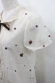 画像4: axes femme kawaii / 薔薇刺繍シフォンブラウス M 生成り I-26-01-08-004-AX-BL-TE-ZI (4)