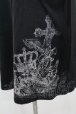 画像3: ALGONQUINS / 裾クラウンプリントフードカーディガン  黒Ｘゴールド I-26-01-08-043-AL-TO-SA-ZI (3)