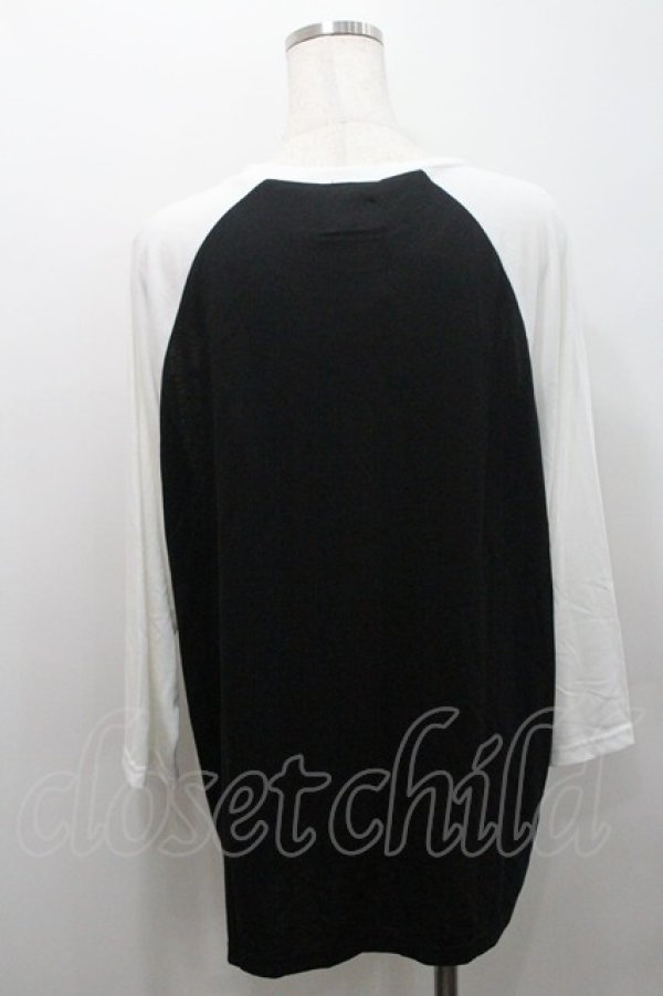 画像2: LISTEN FLAVOR / 8bitベアラグラントップス  ブラックＸホワイト I-26-01-08-046-PU-TO-SA-ZI (2)