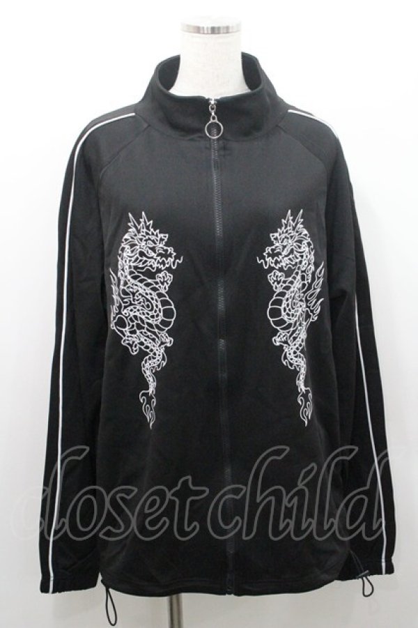 画像1: LISTEN FLAVOR / ドラゴンジャージ  黒Ｘ白 I-26-01-08-047-PU-TO-SA-ZI (1)