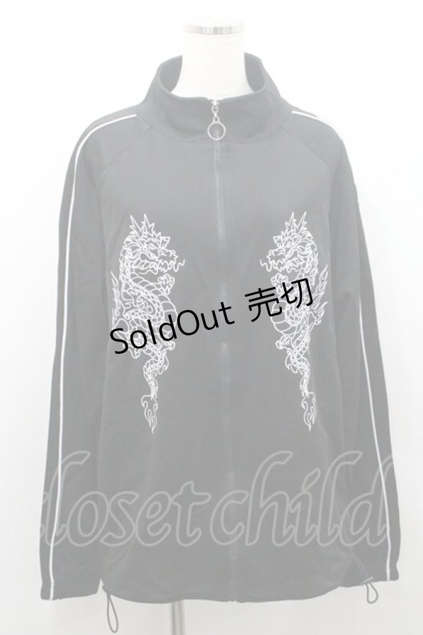 画像1: LISTEN FLAVOR / ドラゴンジャージ  黒Ｘ白 I-26-01-08-047-PU-TO-SA-ZI (1)