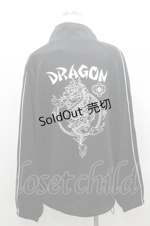 画像2: LISTEN FLAVOR / ドラゴンジャージ  黒Ｘ白 I-26-01-08-047-PU-TO-SA-ZI (2)