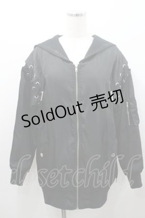 画像: CuLLt / セーラーブルゾン  黒 I-26-01-08-050-PU-JA-SA-ZI