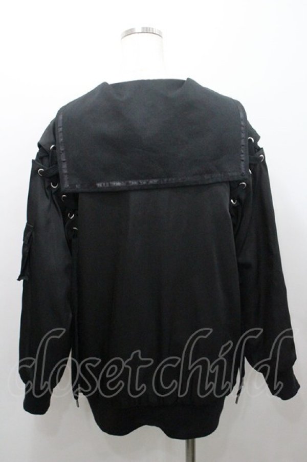 画像2: CuLLt / セーラーブルゾン  黒 I-26-01-08-050-PU-JA-SA-ZI (2)