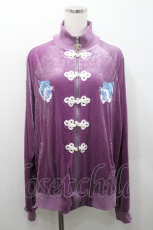 画像: LISTEN FLAVOR / チャイナベルベットジャージ  ラベンダー I-26-01-08-053-PU-JA-SA-ZI