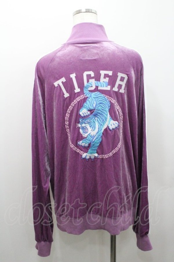 画像2: LISTEN FLAVOR / チャイナベルベットジャージ  ラベンダー I-26-01-08-053-PU-JA-SA-ZI (2)