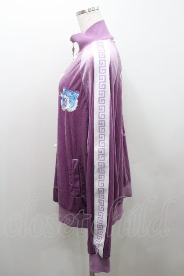 画像3: LISTEN FLAVOR / チャイナベルベットジャージ  ラベンダー I-26-01-08-053-PU-JA-SA-ZI (3)