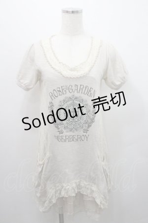 画像: axes femme / サイドレース切替プリントチュニック M アイボリー I-26-01-08-006-AX-BL-TE-ZI