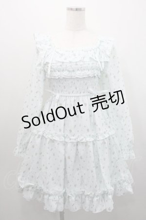 画像: axes femme POETIQUE / ギャザーフリル長袖ワンピース  ミント I-26-01-08-057-AX-OP-SA-ZI