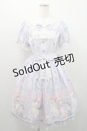 画像: Angelic Pretty / Romantic Catワンピース  ラベンダー I-26-01-08-060-AP-OP-SA-ZI