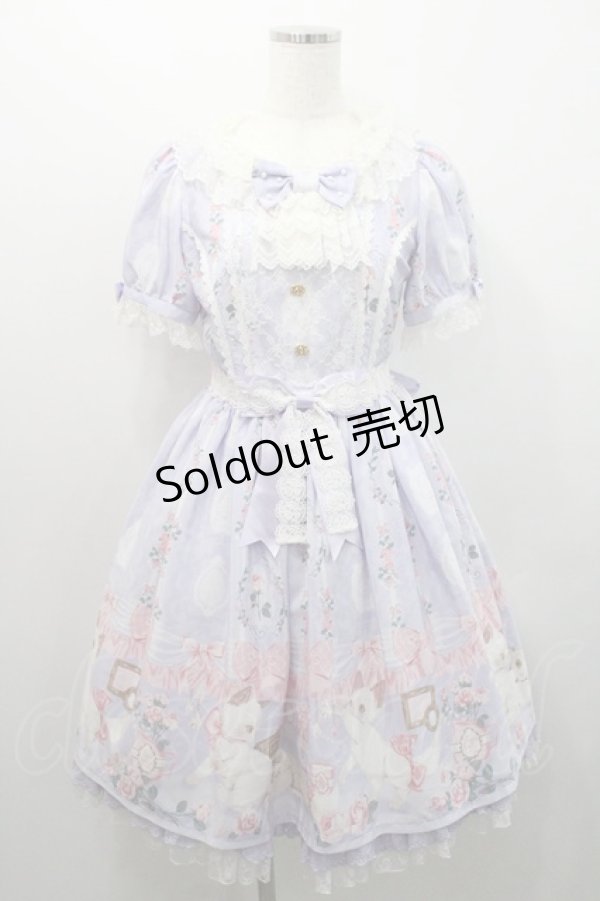 画像1: Angelic Pretty / Romantic Catワンピース  ラベンダー I-26-01-08-060-AP-OP-SA-ZI (1)