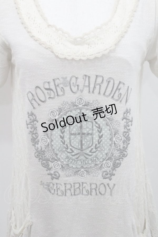 画像3: axes femme / サイドレース切替プリントチュニック M アイボリー I-26-01-08-006-AX-BL-TE-ZI (3)