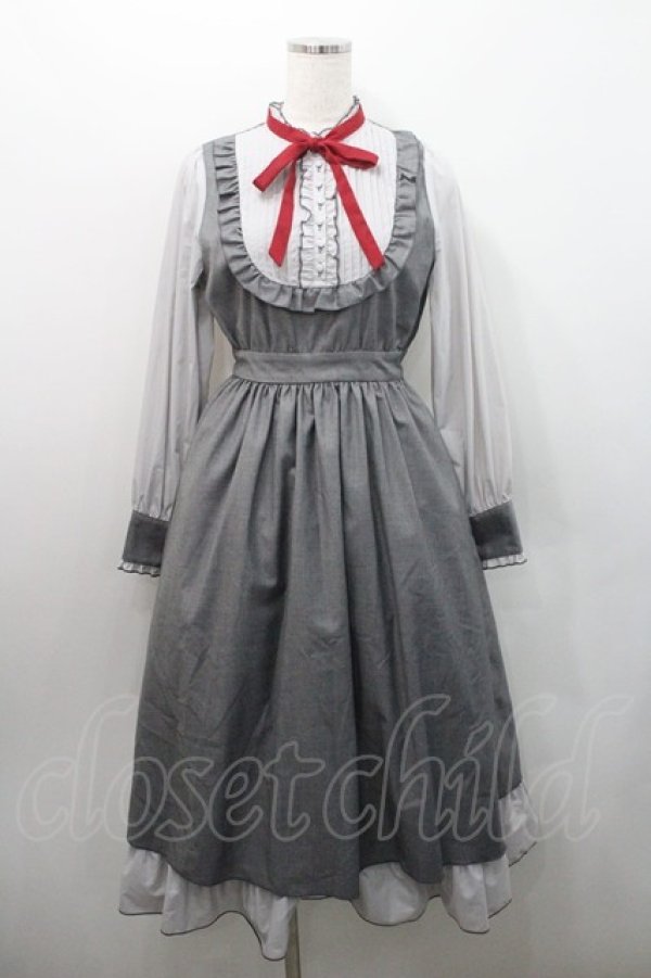 画像1: Areeam / わんわん物語/フリルワンピース  グレー I-26-01-08-061-LO-OP-SA-ZI (1)