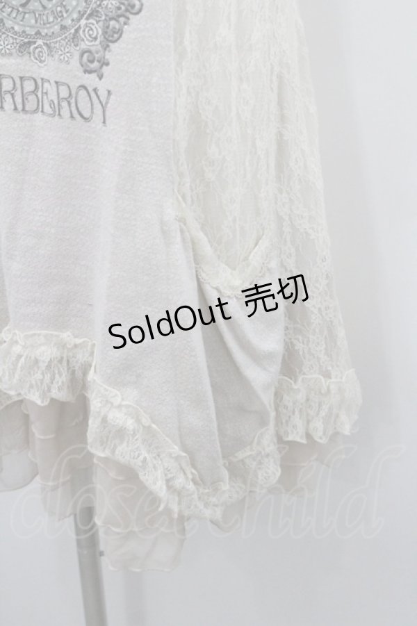 画像4: axes femme / サイドレース切替プリントチュニック M アイボリー I-26-01-08-006-AX-BL-TE-ZI (4)