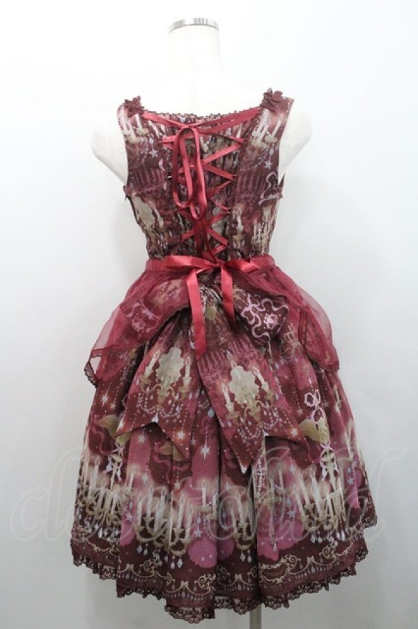 画像2: Angelic Pretty / Chandelier Holicジャンパースカート  ボルドー I-26-01-08-065-AP-OP-SA-ZI (2)