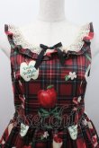 画像3: Emily Temple cute / タータンRibbonAppleノースリーブワンピース  赤チェック I-26-01-08-066-ET-OP-SA-ZI (3)