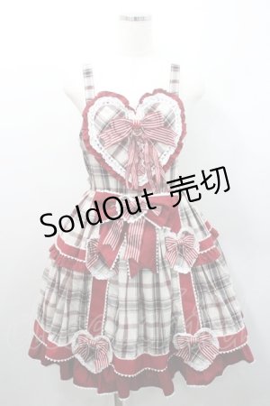 画像: BABY,THE STARS SHINE BRIGHT / Sweet Wingタータンチェックジャンパースカート  赤チェック I-26-01-08-070-BA-OP-SA-ZI