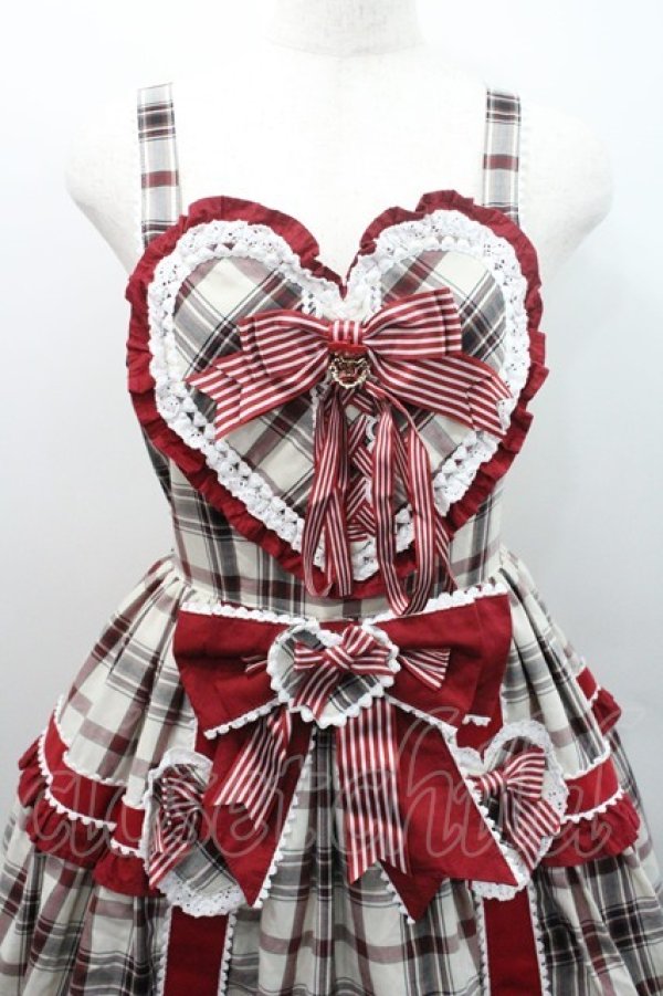 画像3: BABY,THE STARS SHINE BRIGHT / Sweet Wingタータンチェックジャンパースカート  赤チェック I-26-01-08-070-BA-OP-SA-ZI (3)